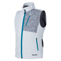 Makita Cordless Fan Vest - DFV210ZXL Effective cooling even if the front zipper doesn't close completely